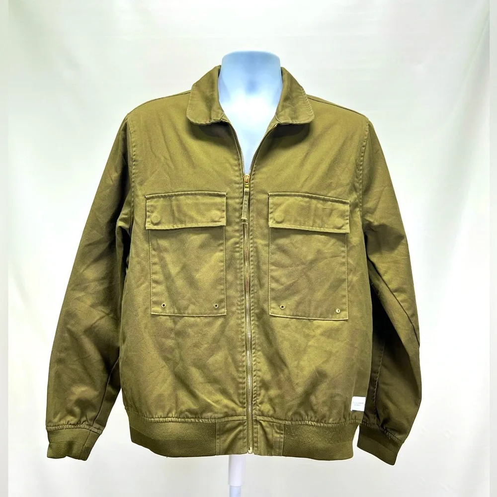 FIVE-FOUR Men’s Olive green full zip jacket size L
